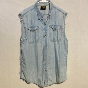 Milwaukee Denim Cut Off Shirt